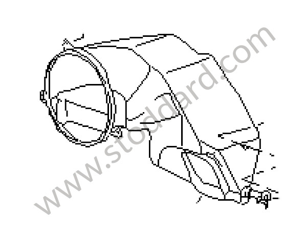 99321108551 - HOT AIR SOCKET for Porsche 993 Turbo &bull; 1995 &bull; 993 Turbo &bull; Coupe &bull; Manual Gearbox, 6 Speed