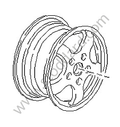 ALLOY WHEEL ET 52 MM / 8J X 17 INCHES / REAR (9933621260061M)