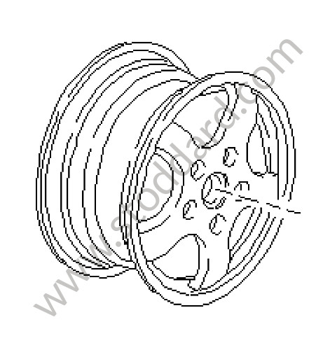 9933621260061M - ALLOY WHEEL for Porsche 928 92-95 &bull; 1994 &bull; 928 Gts &bull; Coupe &bull; Manual Gearbox, 5 Speed
