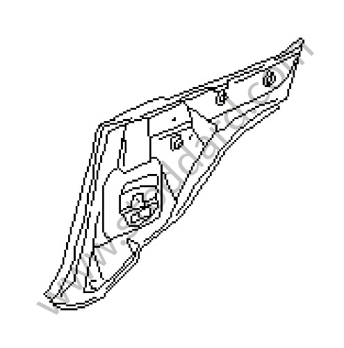 99350106100GRV - INTERIOR PANEL for Porsche 993 &bull; 1994 &bull; 993 Carrera 2 &bull; Cabrio &bull; Manual Gearbox, 6 Speed