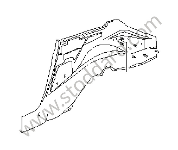 99350201801GRV - WHEEL HOUSING for Porsche 993 &bull; 1994 &bull; 993 Carrera 2 &bull; Cabrio &bull; Automatic Gearbox