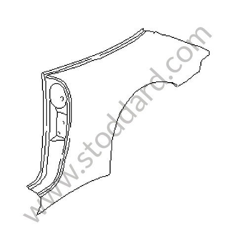 99350390103GRV - SIDE SECTION for Porsche 993 &bull; 1996 &bull; 993 Carrera 2 &bull; Targa &bull; Automatic Gearbox
