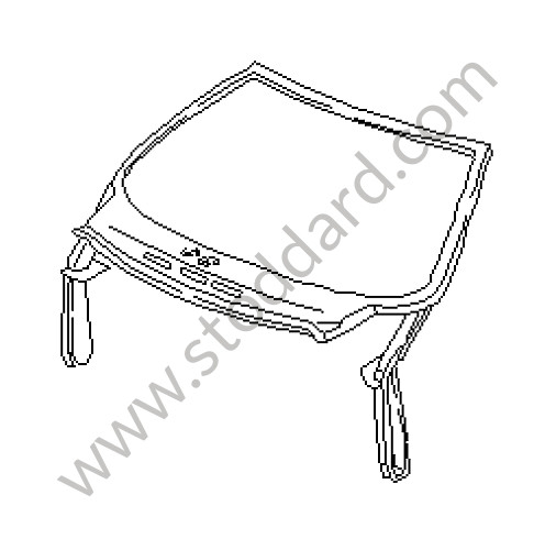 99350398701GRV - WINDSCREEN FRAME for Porsche 993 &bull; 1996 &bull; 993 Carrera 2 &bull; Targa &bull; Manual Gearbox, 6 Speed