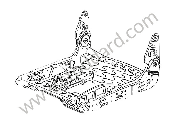 99352106903 - SEAT FRAME for Porsche 911 Turbo + 965 &bull; 1987 &bull; 3.3 Turbo &bull; Coupe &bull; Manual Gearbox, 4 Speed
