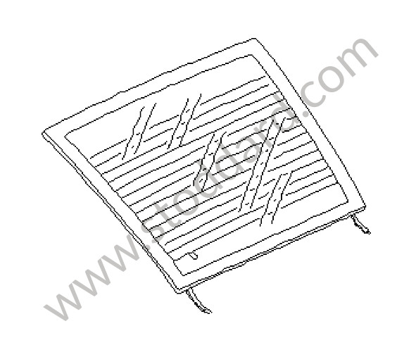 99356290101 - REAR WINDOW for Porsche 993 &bull; 1996 &bull; 993 Carrera 2 &bull; Targa &bull; Automatic Gearbox