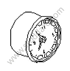 CLOCK Left-hand drive / grey / grey (61W) / OPTION: CARRERA S (Option code: M495) (9936417030061W)