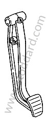 BRAKE PEDAL Left-hand drive (99642309103)