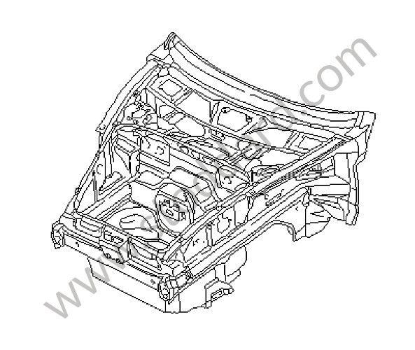 99650191100GRV - BODY FRONT SECTION for Porsche Boxster 986 97-04 &bull; 2000 &bull; Boxster 2.7 &bull; Cabrio &bull; Manual Gearbox, 5 Speed