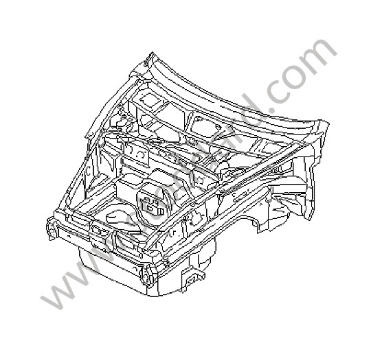 99650191100GRV - BODY FRONT SECTION for Porsche 996 &bull; 1998 &bull; 996 Carrera 2 &bull; Cabrio &bull; Automatic Gearbox