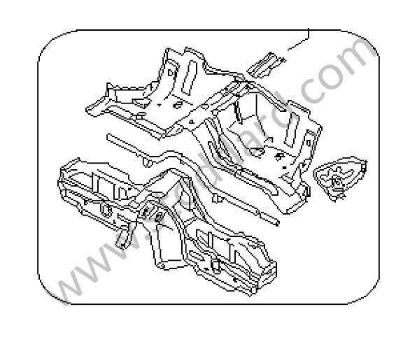 99650194900GRV - SEAT WELL for Porsche 996 Gt3 / Gt3-1 &bull; 2000 &bull; 996 Gt3 &bull; Coupe &bull; Manual Gearbox, 6 Speed