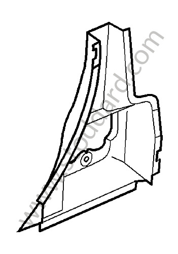 99650241501GRV - B-PILLAR for Porsche 997 09-12 &bull; 2009 &bull; 997 C4S &bull; Cabrio &bull; Manual Gearbox, 6 Speed