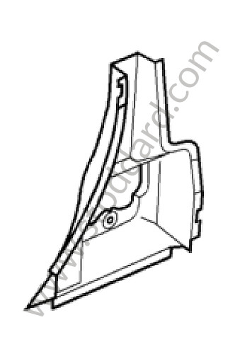 99650241601GRV - B-PILLAR for Porsche 997 05-08 &bull; 2005 &bull; 997 C2 &bull; Cabrio &bull; Automatic Gearbox