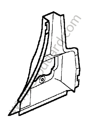 99650241601GRV - B-PILLAR for Porsche 996 &bull; 2004 &bull; 996 Carrera 2 &bull; Cabrio &bull; Automatic Gearbox