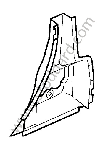 99650241601GRV - B-PILLAR for Porsche 997 Turbo 10-13 &bull; 2010 &bull; 997 Turbo &bull; Cabrio &bull; Manual Gearbox, 6 Speed