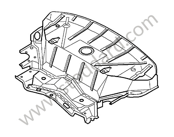 99650291100GRV - REAR WALL for Porsche 996 &bull; 2004 &bull; 996 Carrera 2 &bull; Cabrio &bull; Automatic Gearbox