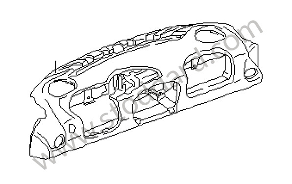 99655210900S18 - DASHBOARD TRIM for Porsche 996 &bull; 1998 &bull; 996 Carrera 2 &bull; Coupe &bull; Manual Gearbox, 6 Speed