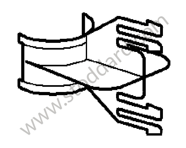 99661011500 - CABLE HOLDER for Porsche 997 05-08 &bull; 2007 &bull; 997 C4 &bull; Targa &bull; Automatic Gearbox