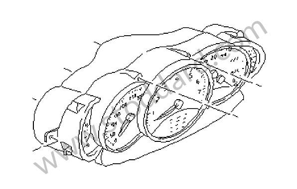 9966411150370C - INSTRUMENT CLUSTER for Porsche 996 &bull; 2000 &bull; 996 Carrera 4 &bull; Cabrio &bull; Manual Gearbox, 6 Speed