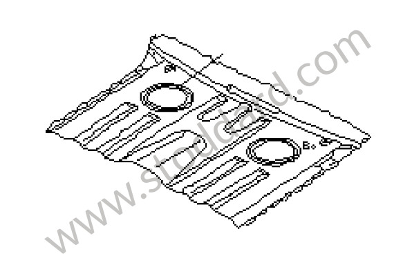 98650147100GRV - FLOOR SECTION for Porsche Boxster 987 05-08 &bull; 2005 &bull; Boxster 2.7 &bull; Cabrio &bull; Automatic Gearbox