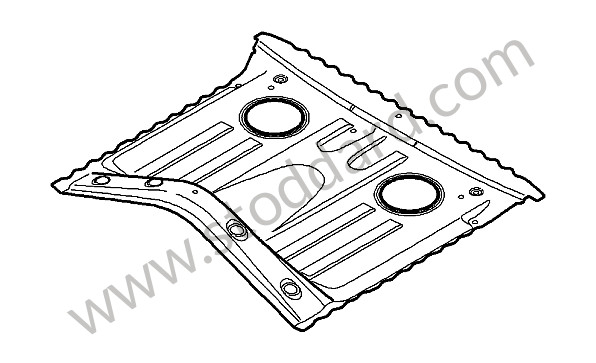 98650147100GRV - FLOOR SECTION for Porsche Boxster 987 09-12 &bull; 2009 &bull; Boxster 2.9 &bull; Cabrio &bull; Manual Gearbox, 6 Speed