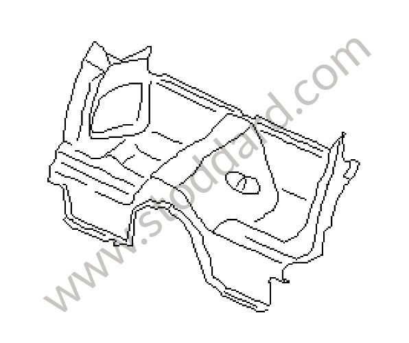 99655102105G10 - ADHESIVE CARPET for Porsche 996 &bull; 2003 &bull; 996 Carrera 2 &bull; Targa &bull; Manual Gearbox, 6 Speed