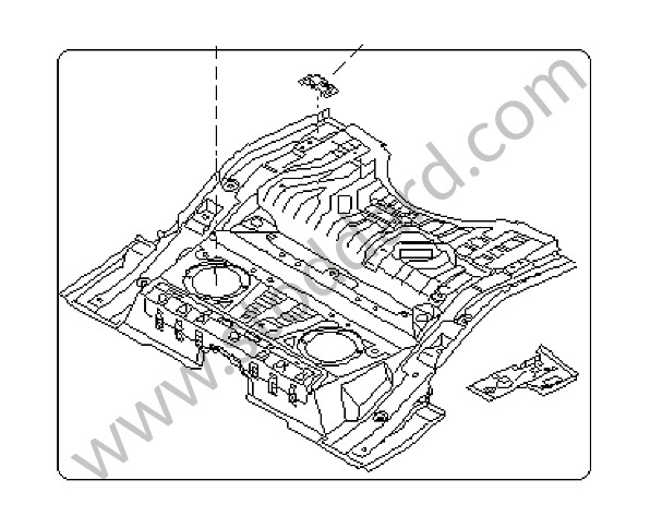 95550101100GRV - FLOOR SECTION for Porsche Cayenne 955 03-06 &bull; 2003 &bull; Cayenne S V8 &bull; Manual Gearbox, 6 Speed