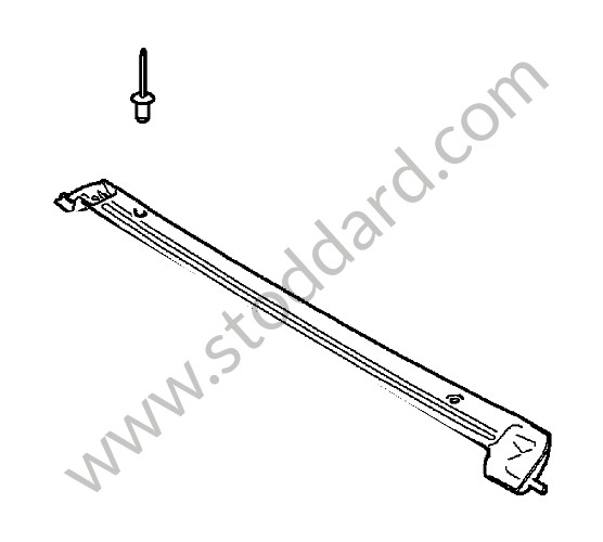 99656245900 - PROFILE STRIP for Porsche 997 05-08 &bull; 2007 &bull; 997 C4S &bull; Targa &bull; Automatic Gearbox