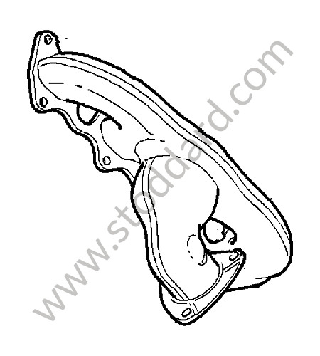 94811112002 - EXHAUST MANIFOLD for Porsche Cayenne 955 03-06 &bull; 2004 &bull; Cayenne S V8 &bull; Manual Gearbox, 6 Speed