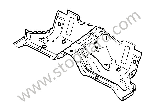 99650154903GRV - SEAT WELL for Porsche 996 &bull; 2000 &bull; 996 Carrera 4 &bull; Coupe &bull; Automatic Gearbox