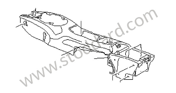 9865529950992U - CENTRE CONSOLE for Porsche Boxster 986 97-04 &bull; 1998 &bull; Boxster 2.5 &bull; Cabrio &bull; Manual Gearbox, 5 Speed