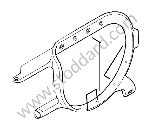 955722010004W9 - RETAINING FRAME for Porsche Cayenne 957 07-10 &bull; 2007 &bull; Cayenne V6 &bull; Automatic Gearbox