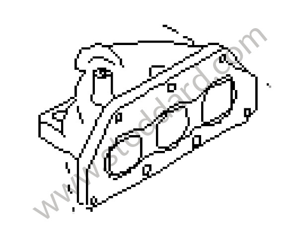 95511101700 - EXHAUST MANIFOLD for Porsche Cayenne 955 03-06 &bull; 2003 &bull; Cayenne V6 &bull; Automatic Gearbox