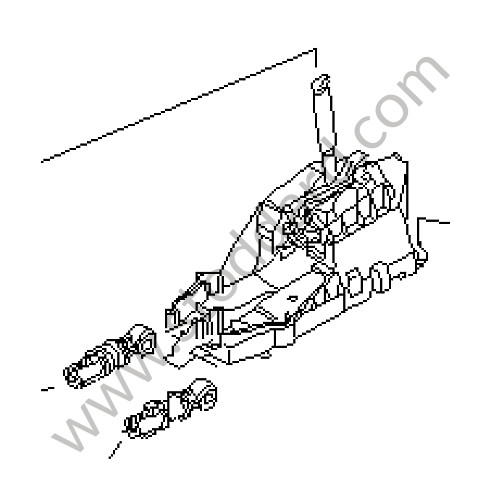 98642401004 - GEARSHIFT BRACKET for Porsche Boxster 986 97-04 &bull; 2004 &bull; Boxster 2.7 &bull; Cabrio &bull; Manual Gearbox, 5 Speed
