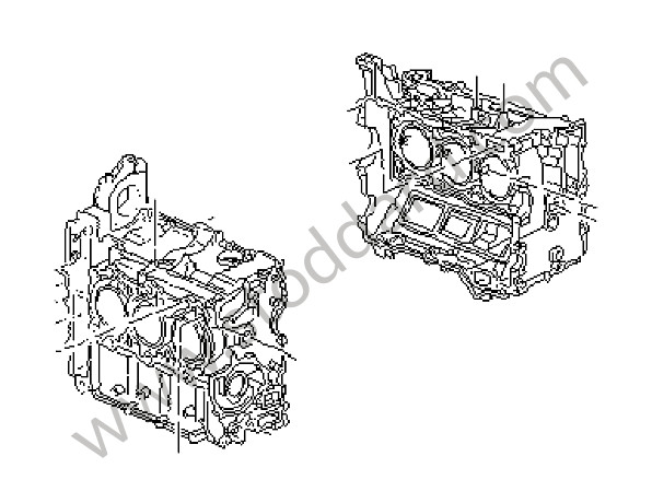 99610190107 - CRANKCASE for Porsche 996 &bull; 2002 &bull; 996 Carrera 2 &bull; Coupe &bull; Manual Gearbox, 6 Speed