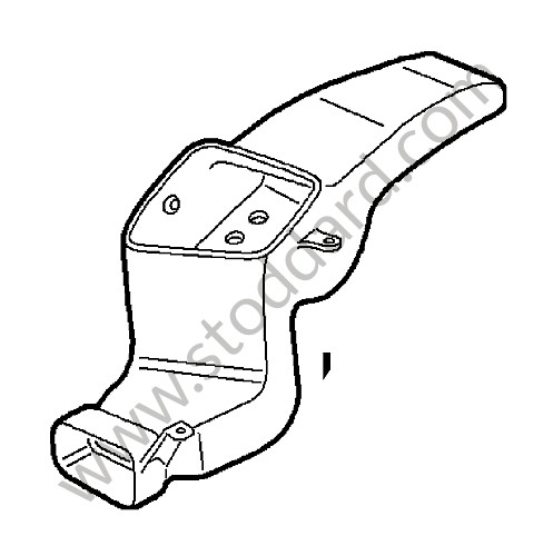 99757279302 - FOOTWELL OUTLET VENT for Porsche 997 09-12 &bull; 2012 &bull; 997 C4 &bull; Coupe &bull; Manual Gearbox, 6 Speed