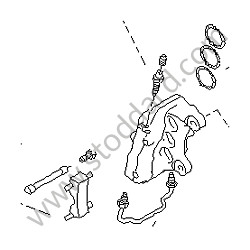 FIXED CALLIPER FOR ASSEMBLY WITH RED CALIPER / RED / RED / FRONT RIGHT / OPTION: ENGINE WITH INCREASED POWER 368 KW (Option code: IE81), OPTION: TURBO S (Option code: IE8A) (95535142261)