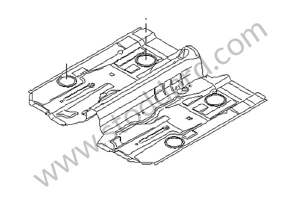 98750155100GRV - FLOOR for Porsche Cayman 987C 06-08 &bull; 2006 &bull; Cayman S 3.4 &bull; Manual Gearbox, 6 Speed