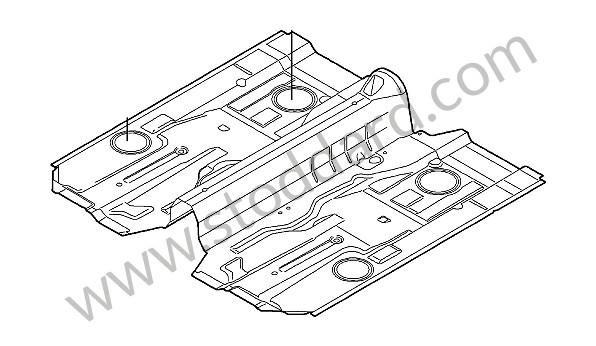 98750155100GRV - FLOOR for Porsche Cayman 987C 09-12 &bull; 2009 &bull; Cayman 2.9 &bull; Manual Gearbox, 6 Speed