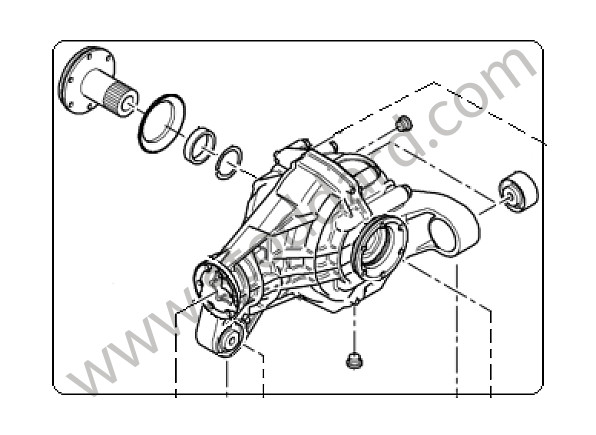 95533201030 - REAR AXLE DIFFERENTIAL for Porsche Cayenne 955 03-06 &bull; 2003 &bull; Cayenne V6 &bull; Manual Gearbox, 6 Speed