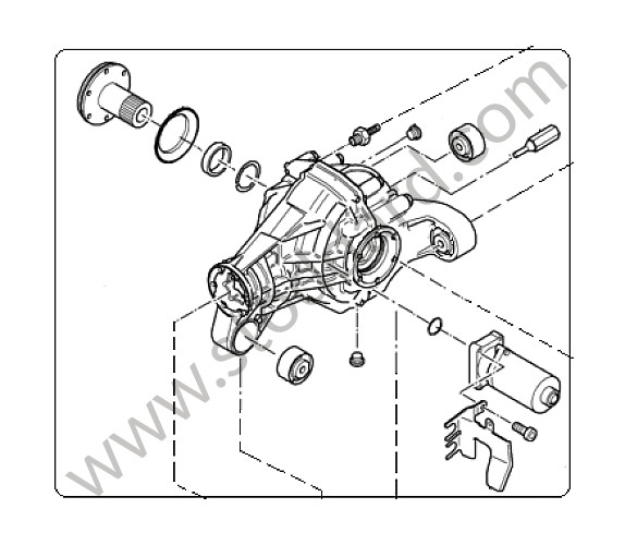 95533202030 - REAR AXLE DIFFERENTIAL for Porsche Cayenne 955 03-06 &bull; 2003 &bull; Cayenne V6 &bull; Automatic Gearbox