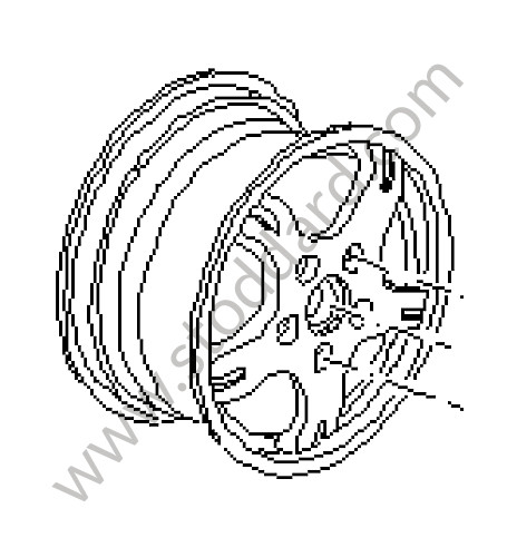 98736213601 - DISC WHEEL for Porsche Cayman 987C 06-08 &bull; 2006 &bull; Cayman S 3.4 &bull; Manual Gearbox, 6 Speed