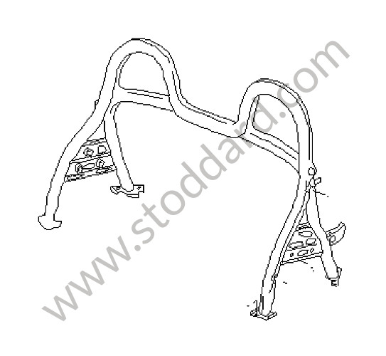 98758001101D08 - ROLL-OVER BAR for Porsche Boxster 987 05-08 &bull; 2005 &bull; Boxster 2.7 &bull; Cabrio &bull; Manual Gearbox, 5 Speed