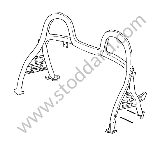 98758001101D08 - ROLL-OVER BAR for Porsche Boxster 987 09-12 &bull; 2012 &bull; Boxster 2.9 Black Edition &bull; Cabrio &bull; Manual Gearbox, 6 Speed