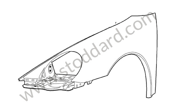 99750393203GRV - WING for Porsche 997 05-08 &bull; 2005 &bull; 997 C2 &bull; Cabrio &bull; Automatic Gearbox