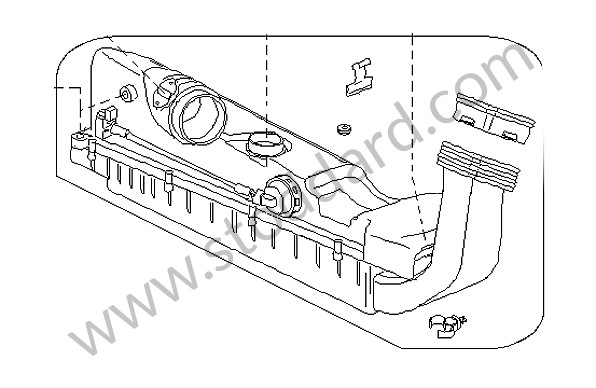 99711092500 - AIR CLEANER for Porsche 997 05-08 &bull; 2006 &bull; 997 C4S &bull; Cabrio &bull; Automatic Gearbox
