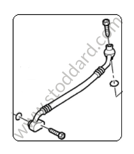 95557208001 - HOSE for Porsche Cayenne 955 03-06 &bull; 2004 &bull; Cayenne S V8 &bull; Automatic Gearbox