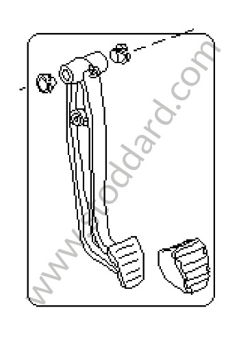 99742309304 - BRAKE PEDAL for Porsche Boxster 987 05-08 &bull; 2007 &bull; Boxster 2.7 &bull; Cabrio &bull; Automatic Gearbox