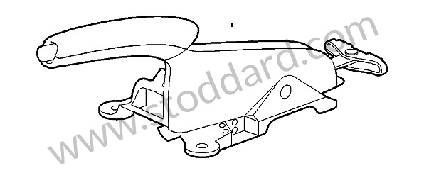 997424980005X5 - PARKING-BRAKE LEVER for Porsche Boxster 987 09-12 &bull; 2012 &bull; Boxster 2.9 Black Edition &bull; Cabrio &bull; Pdk Gearbox
