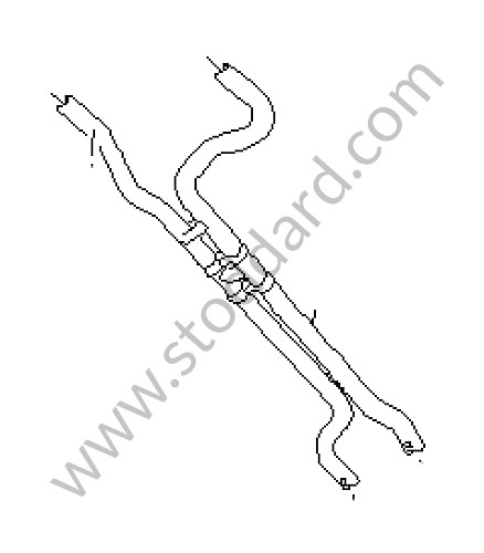 95511109640 - FRONT MUFFLER for Porsche Cayenne 955 03-06 &bull; 2003 &bull; Cayenne S V8 &bull; Manual Gearbox, 6 Speed