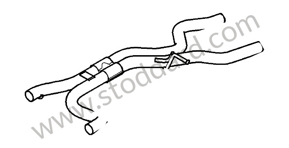 95511109640 - FRONT MUFFLER for Porsche Cayenne 957 07-10 &bull; 2008 &bull; Cayenne Gts &bull; Manual Gearbox, 6 Speed